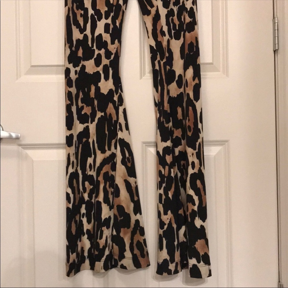 Show Me Your Mumu Leopard Print Bell Bottoms